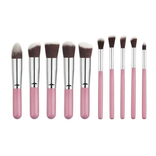 11 Pcs Silver/Golden Makeup Brush Set