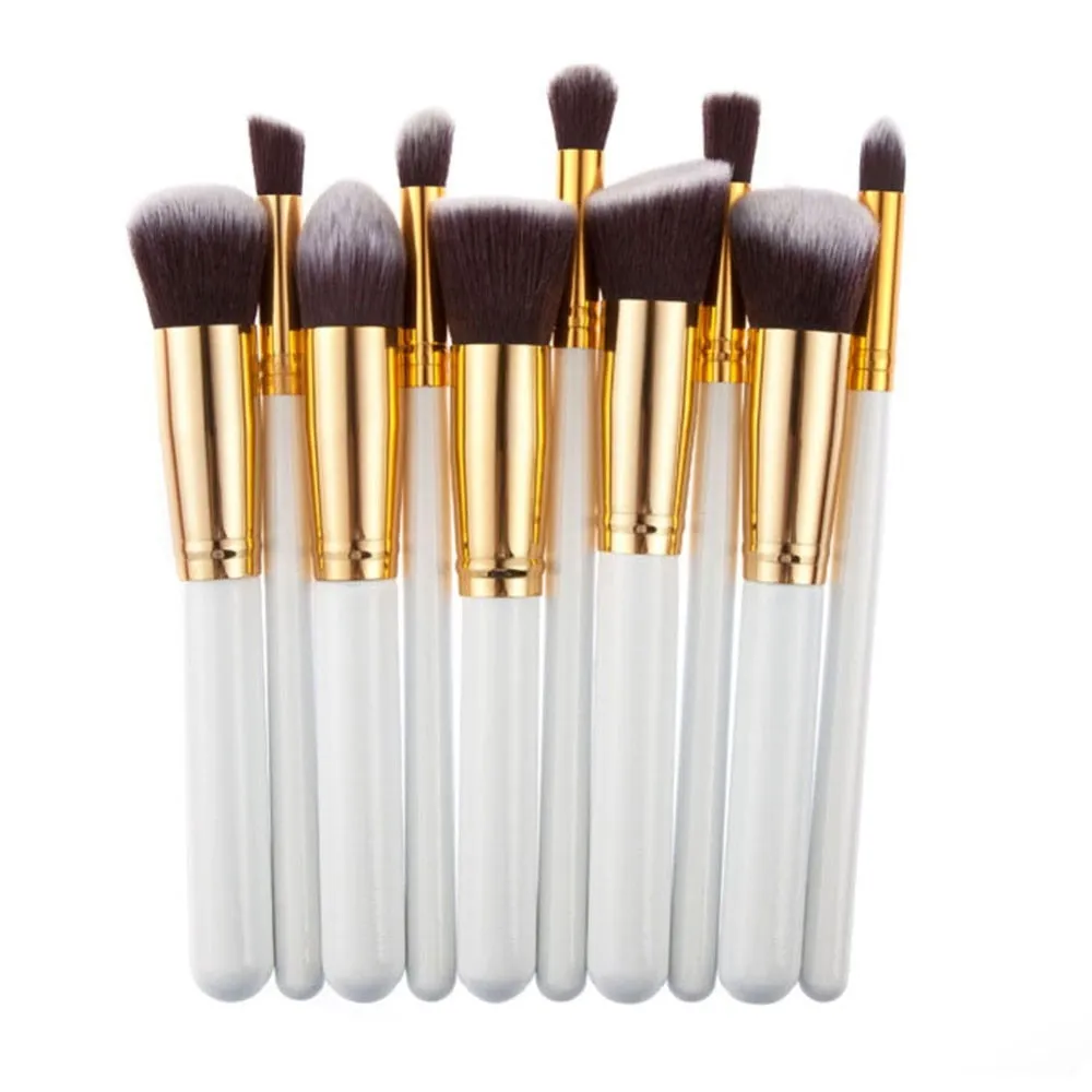11 Pcs Silver/Golden Makeup Brush Set
