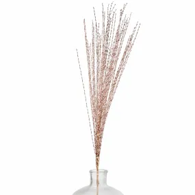 32" Metallic Twisted Grass Spray: Rose Gold