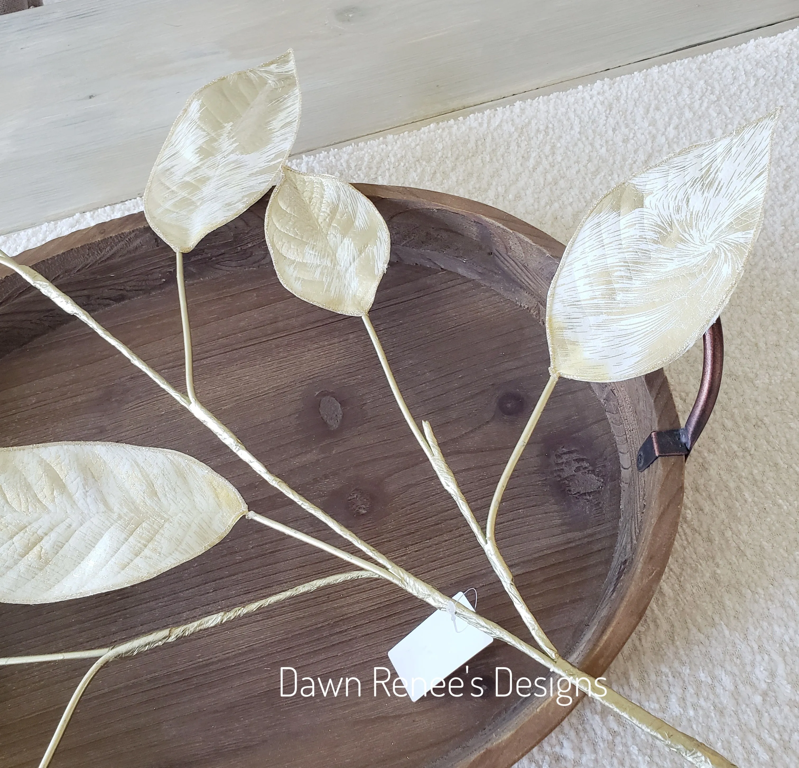 37.5 in Gold Glitter Magnolia Leaf Christmas Spray