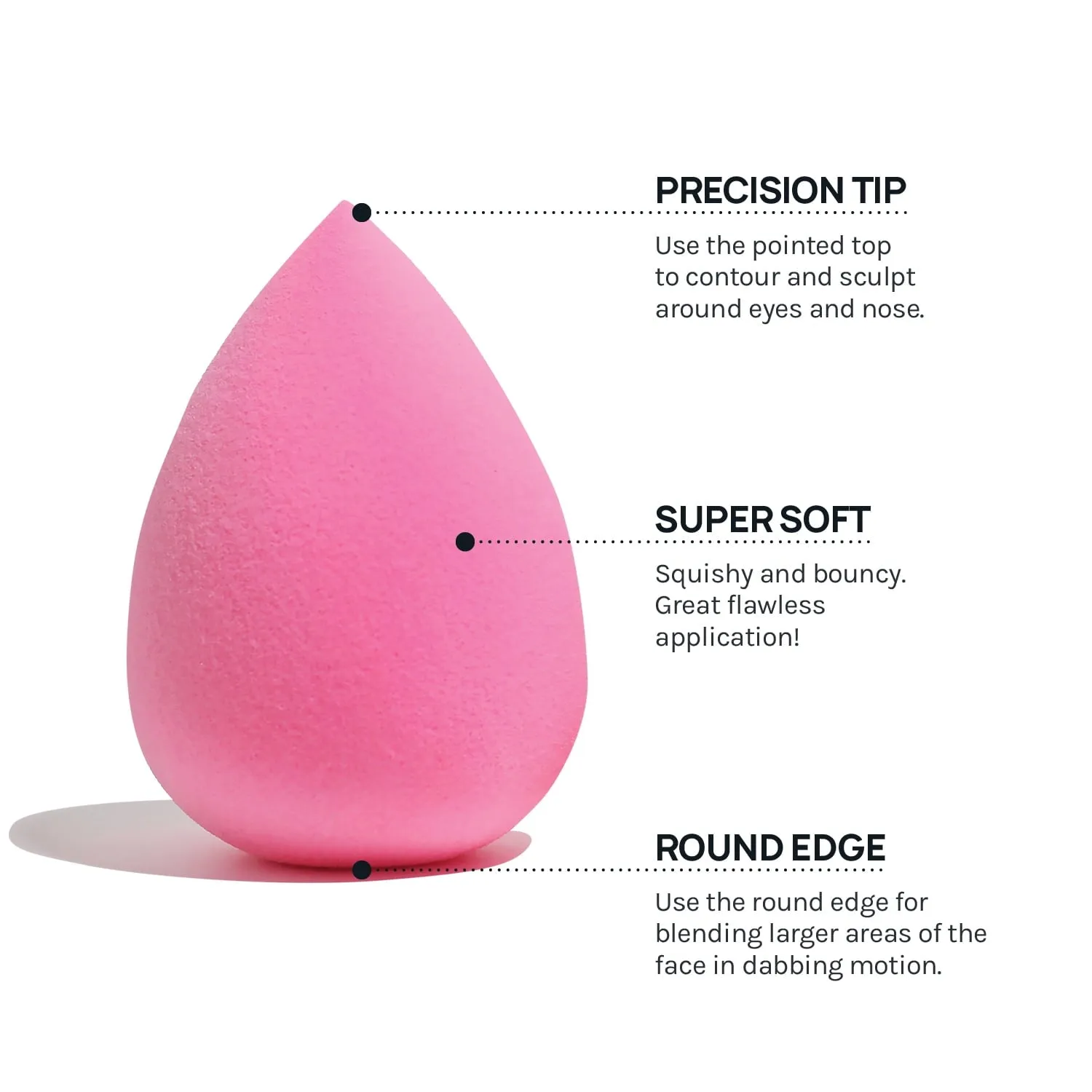 AOA Studio Makeup Sponge Set Makeup Blender latex free and high-definition 6 pcs For powder, Cream, and Liquid, Super Soft Wonder Blender Vegan Makeup Sponge