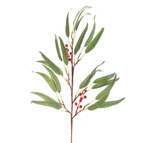 Artificial Willow Eucalyptus Berry Christmas Spray - Red (Style 4)