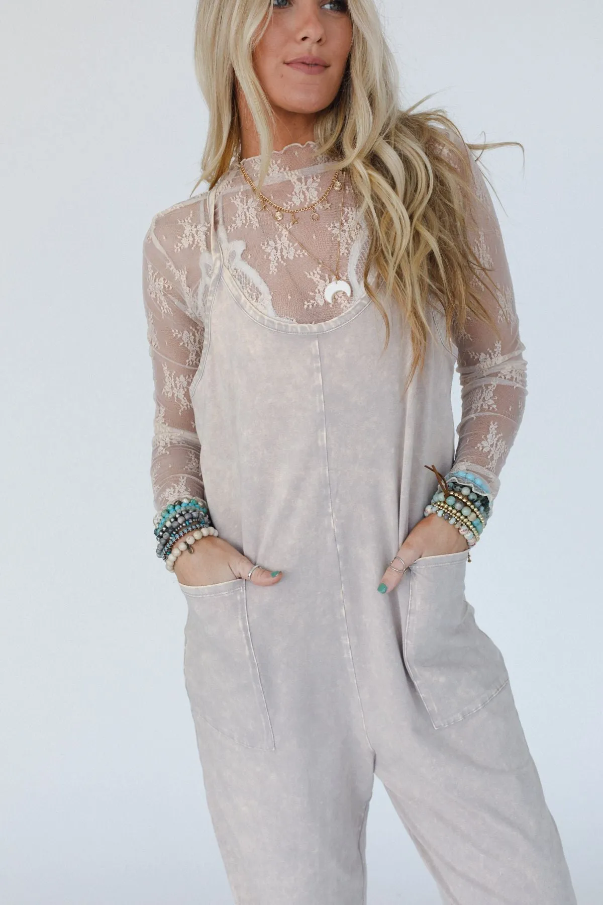 Brooke Pocket Jumpsuit - Ash Mocha