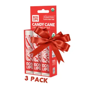 Candy Cane Plant Pod® Organic Lip Balm, 3 Pack Carton