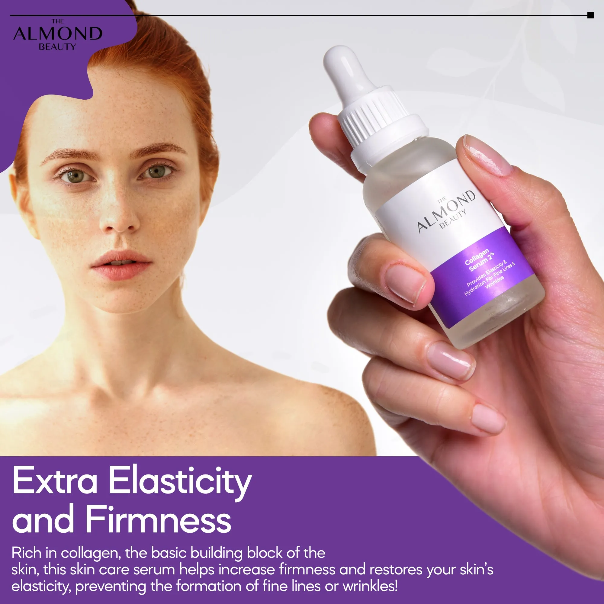 Collagen Serum 2% Provides Elasticity & Hydration For Fine Lines & Wrinkles