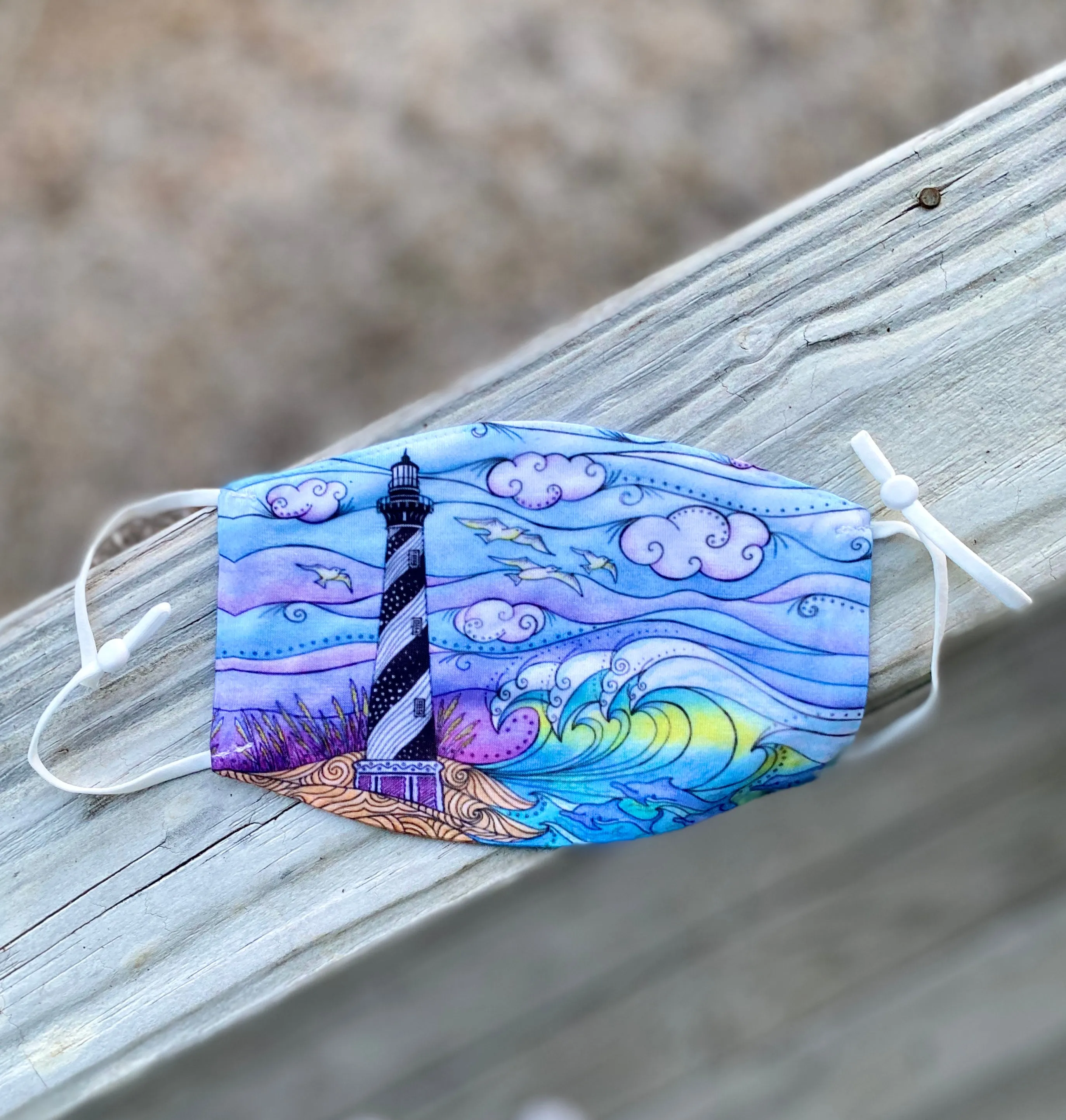 Hatteras Waves Face Mask