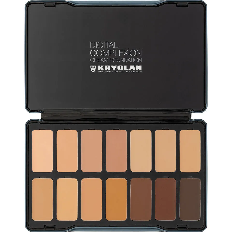 Kryolan Digital Complexion Cream Foundation Palette 14 Pan Digital 1
