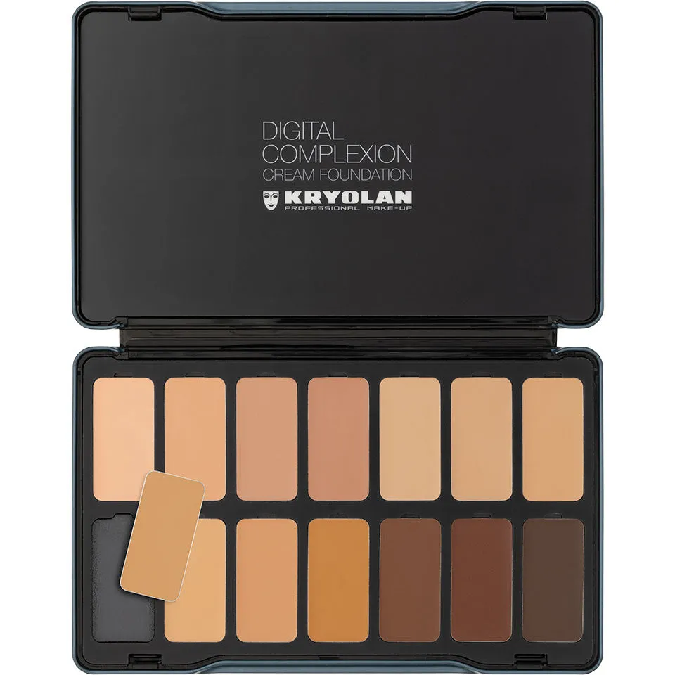 Kryolan Digital Complexion Cream Foundation Palette 14 Pan Digital 1