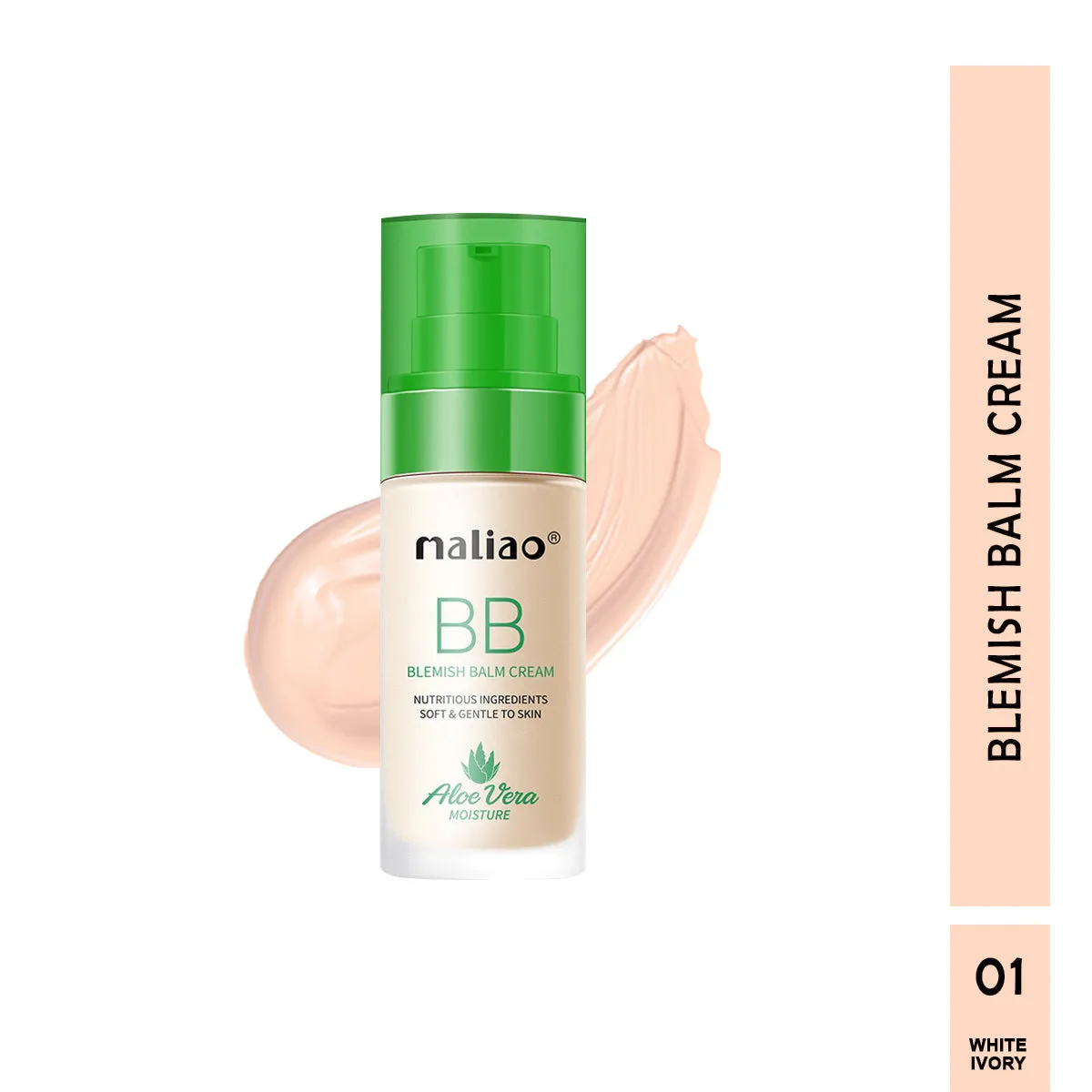 Maliao Aloe Vera BB Blemish Balm Foundation - Moisture, Nourish, and Perfect