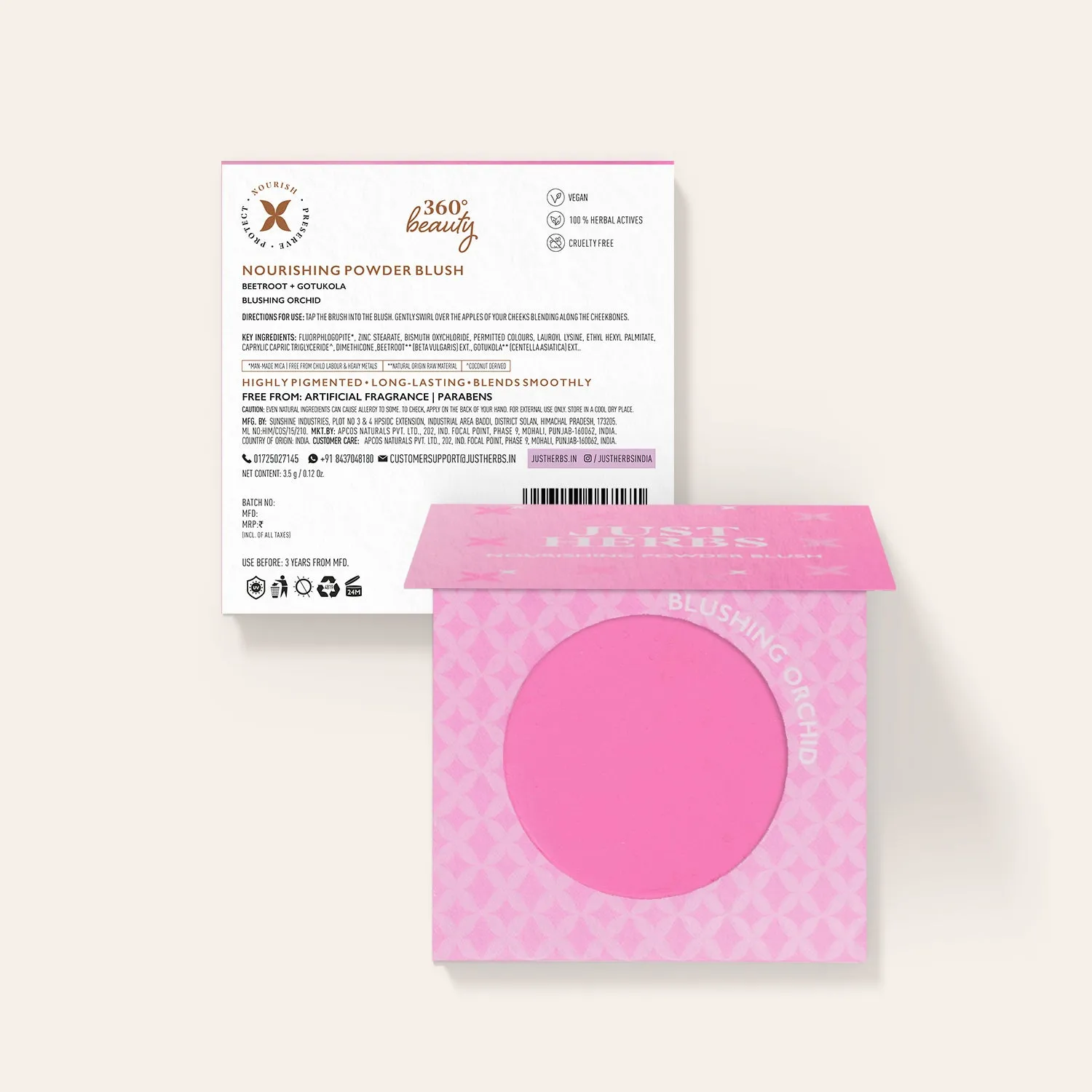 Nourishing Powder Blush with Beetroot and Gotukola