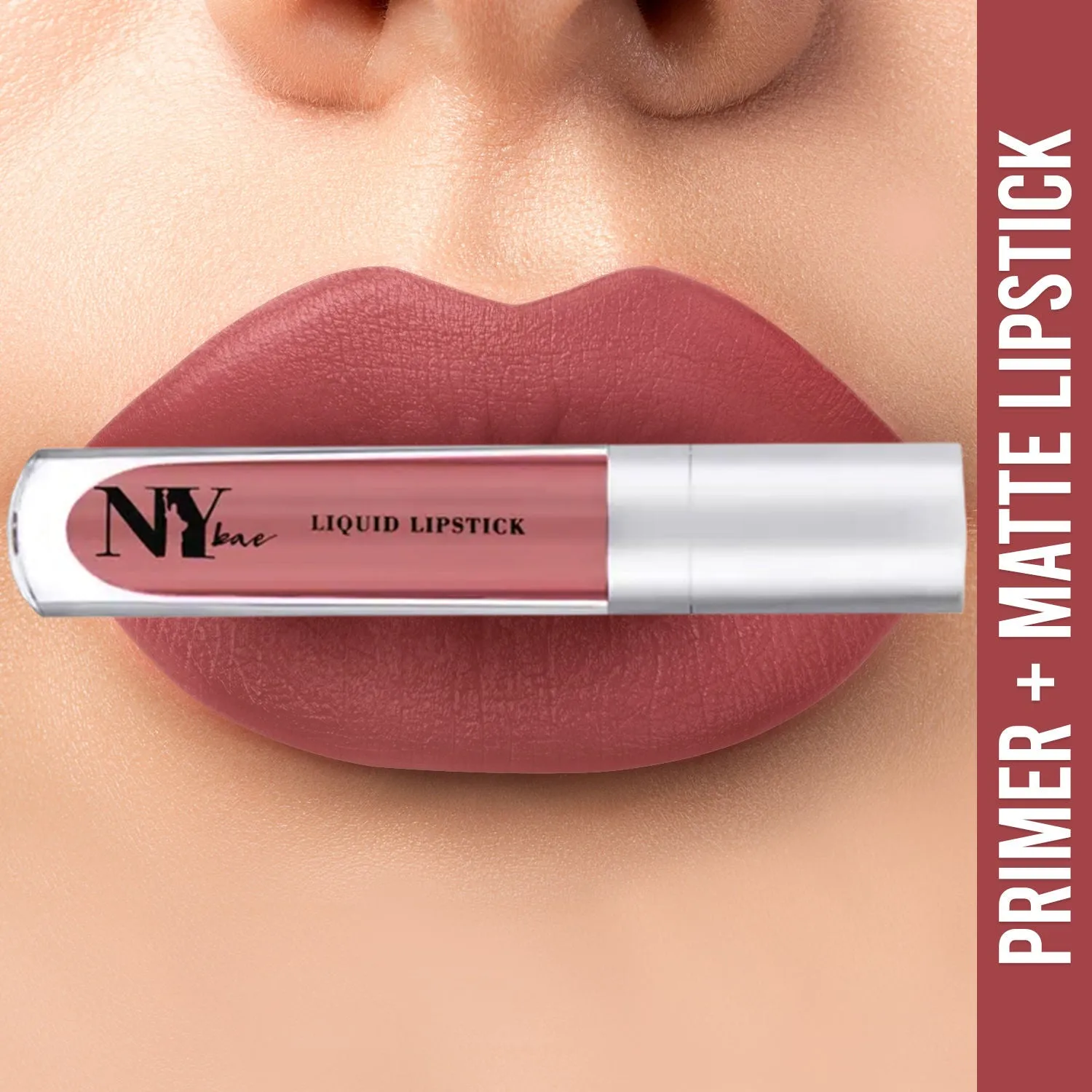 NY Bae Confessions of a Lip-a-holic Liquid Lipstick | Primer   Matte | Light Brown | Long Lasting- More Shots! 11 (4.5 ml)