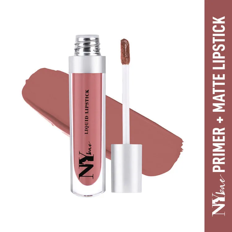 NY Bae Confessions of a Lip-a-holic Liquid Lipstick | Primer   Matte | Light Brown | Long Lasting- More Shots! 11 (4.5 ml)