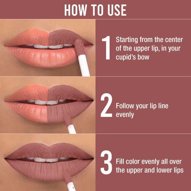 NY Bae Confessions of a Lip-a-holic Liquid Lipstick | Primer   Matte | Light Brown | Long Lasting- More Shots! 11 (4.5 ml)