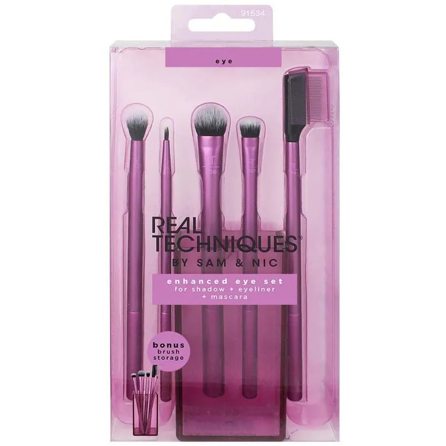 Real Techniques Brush Set (Everyday Essentials, Enhanced Eye, Flawless Base)