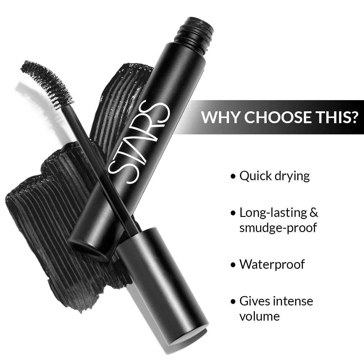 Stars Cosmetics Long Stay Volume Eyeing Mascara (Black) 9.5ml