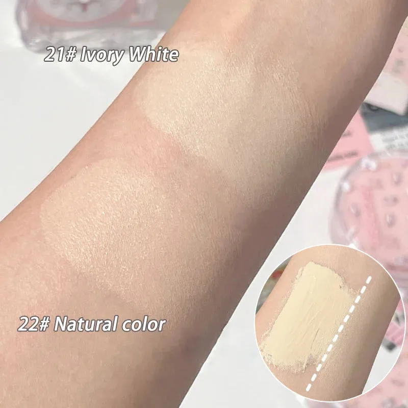 Yeknu Cute Cat Air Cushion Compact Cream Hydrated High Coverage Foundation Oil Control Concealer BB Cream Korean Makeup Base Cosmetic