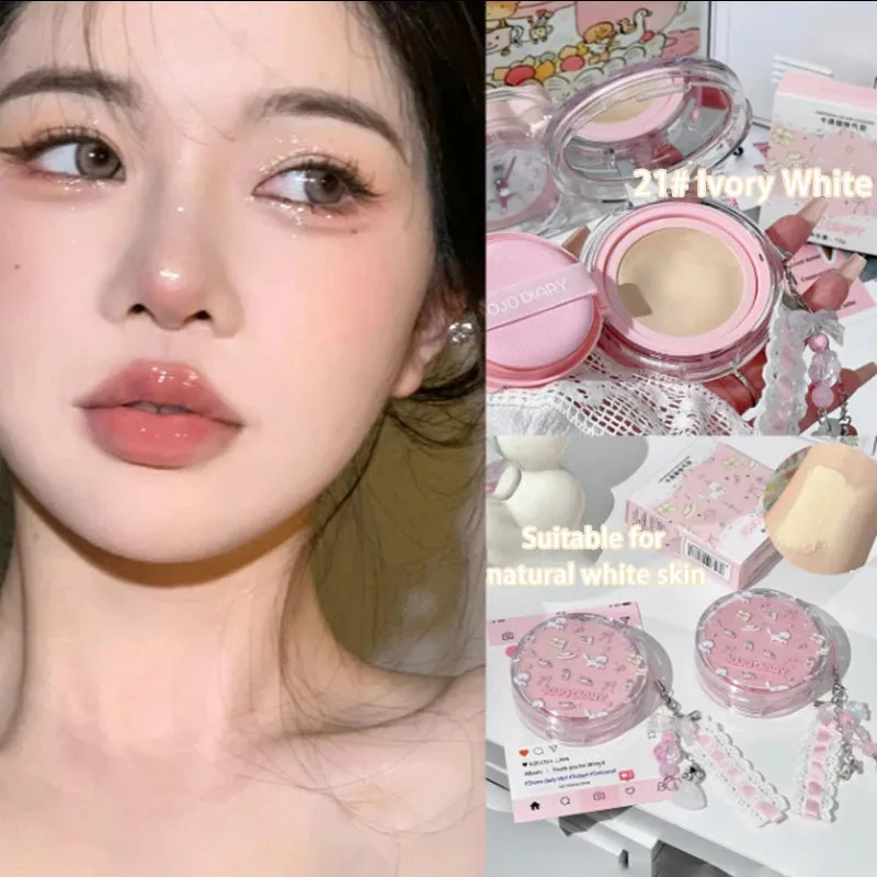 Yeknu Cute Cat Air Cushion Compact Cream Hydrated High Coverage Foundation Oil Control Concealer BB Cream Korean Makeup Base Cosmetic