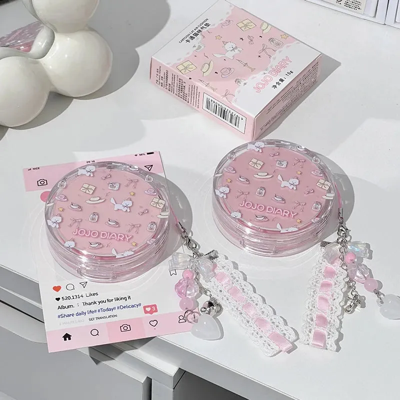 Yeknu Cute Cat Air Cushion Compact Cream Hydrated High Coverage Foundation Oil Control Concealer BB Cream Korean Makeup Base Cosmetic